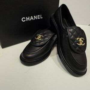 Chanel Women's Black Loafers